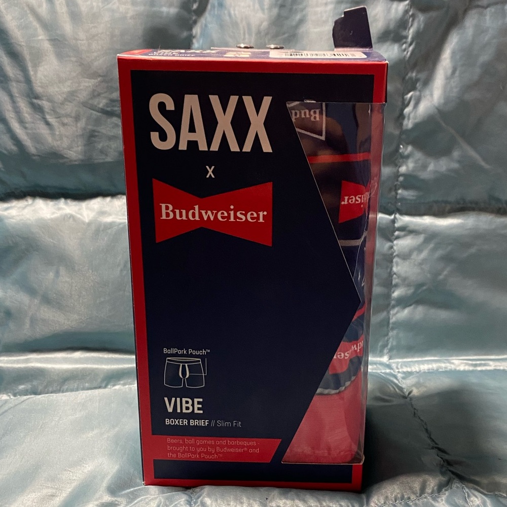 NWT Mens Saxx Budweiser Underwear 2 Pack Sz Large Retail $60